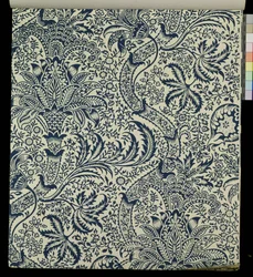 Carta da parati con design di alghe blu navy
